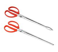 TOYANDONA Pinzas para Serpientes 2 Piezas de Acero Inoxidable 52 Cm Mango Largo Antideslizante Herramientas Multiusos para Captura, Alimentación y Limpieza en Reptiles y Anfibios