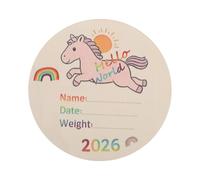 TOYANDONA Placa Conmemorativa de Nacimiento para Niña de Madera Natural Diseño Elegante y Duradero para Decorar Habitaciones Infantiles