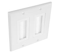 TOYANDONA Placa de Pared de Color Claro Diseño Dual para Gestión de Cables, Inserto de Paso sin Soldadura para Ocultar Cables en Multimedia y Enchufes