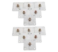 TOYANDONA Placas de Fijación para Patas de Sofá 6x6 Cm Grosor 1,5 Mm Tornillos M8, 12 Unidades, Soporte Metálico Resistente para Muebles, Conector de Reparación y Fijación para