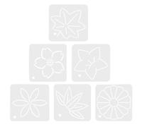 TOYANDONA Plantillas de Patchwork Diseño Floral 6 Piezas, Regla para Costura Diy, Plantillas de Acolchado Líneas para Bordado y Manualidades