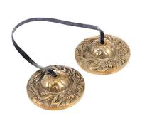 TOYANDONA Platillo de Platillo Tibetano Pequeño de Latón Puro Doble Dragón, Campana de Meditación para Yoga y Terapia Sonora, Instrumento de Percusión Manual Ligero para Atención Plena