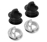 TOYANDONA Platos de Entrada de Futbolín de Plástico Negro y Cromado 8 Piezas Doble Orificio para Mesa de Futbolín Doméstica y Comercial Accesorios de Repuesto para Portería y Retorno de