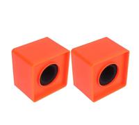 TOYANDONA Portadores Cuadrados de Bandera para Micrófono en ABS Naranja, Set de 2, Diseño Portátil para Uso en Entrevistas y Medios de Comunicación