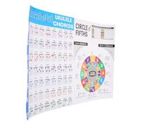 TOYANDONA Póster De Acordes Ukelele Para Principiantes Tabla Didáctica Resistente y Fácil De Colgar Guía Práctica Para Aprender y Practicar Acordes De Ukelele Casa o Estudio