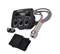 TOYANDONA Preamplificador Pastilla Piezoeléctrica De 3 Bandas Para Guitarra Acústica Con Ecualizador, Control De Volumen y Graves, Afinador Digital Lcd Para Uso En Escenarios y Estudio