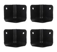 TOYANDONA Protector de Esquinas Anticolisión para Altavoces y Paneles de Puerta en Hierro Negro, Absorción de Impactos y Desmontable, 4 Piezas para Escenario