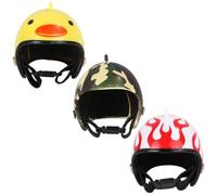 TOYANDONA Protector Divertido Que Protege la Cabeza para y Aves Domésticas con Diseños Creativos E Interesantes para y Aves Domésticas, 3 Piezas de Plástico Ajustable para Aves y Mascotas