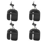 TOYANDONA Protectores de Dedos para Tiro Recurvo Doble Capa Ajustable Cuero Sintético Negro 4 Piezas Protección para Dedos Portátil Adecuado para Entrenamiento y Competencias al Aire