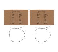 TOYANDONA Pulsera de Acero Inoxidable para Mujer y 2 Piezas Diseño de Código Morse Brazalete Ligero y Creativo para Ocasiones Obsequios como Bodas y Cumpleaños