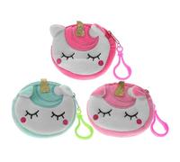 TOYANDONA Pulsera De Unicornio Cierre a Presión, Muñequera Ligera De Felpa para Niños y Adultos, Bolsa De Almacenamiento Portátil para Fiestas y Uso Diario, Set De 3 Unidades