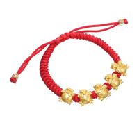 TOYANDONA Pulsera Roja Trenzada De Dragón Del Zodíaco Para Mujer y Hombre, Pulsera De Protección Feng Shui, Joyería De Cuerda Ajustable Para Uso Diario y Suerte
