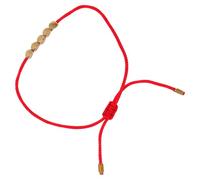 TOYANDONA Pulsera Tejida a Mano de Cuerda Roja Cuentas de Cobre Irregulares Pulsera Ajustable Amistad para Uso Diario y Obsequio Joyería Artesanal Unisex