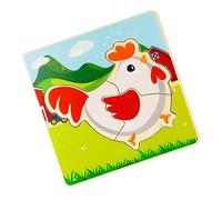 TOYANDONA Puzzle Educativo de Madera para Bebés Juguetes Infantiles con Forma de Animales Desarrollo y Memoria Manual para Niñas Edad Preescolar