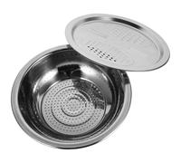 TOYANDONA Rallador Multifunción Acero Inoxidable 28 Cm Escurridor y Colador sin Imán Juego de 3 Piezas para Lavar y Cortar Verduras Frutas en Cocina Hogar