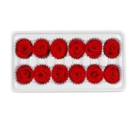 TOYANDONA Ramo de Rosas Inmortales Rojo 3-4 CM 12 Unidades por Caja Flor para Decoración Bodas y Regalos de San Valentín Accesorio para Ramo y Decoración Festiva