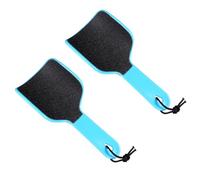 TOYANDONA Raspador de pies, removedor de piel muerta, lima curva de doble cara para pedicura, 2 piezas, plástico y esmeril, fácil de lavar, uso profesional