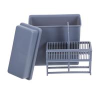 TOYANDONA Recipiente de Tinción de Plástico para Laboratorio con Ranuras y Rejilla de Secado Almacenamiento para Portaobjetos y Muestras Diseño para Organización Visual