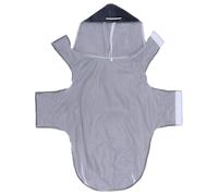 TOYANDONA Reflectante Poncho de Poliéster Transpirable para Perros Grandes Capucha y Diseño Botones Color Negro para Días Lluviosos al Aire Libre