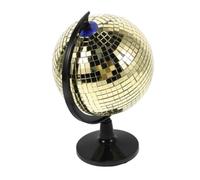 TOYANDONA Reflective Mirror Ball Globe Rotating Earth Vintage Disco Decor For Party and Home Office Table Ornament