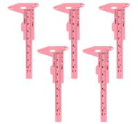 TOYANDONA Regla Portátil de Plástico Rosa para Medir Cejas Calibrador de Bolsillo de 80mm, Herramienta Precisa para Medición de Profundidad y Distancia en Maquillaje