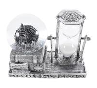 TOYANDONA Reloj De Arena Vintage Bola De Cristal Decoración De Resina Adorno De Escritorio y Luz Centro De Mesa