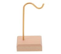 TOYANDONA Reloj de Bolsillo con Gancho Metálico Soporte de Madera | Base Clásica y Moderna, Curva Suave, para Mesas y Vitrinas de Cristal, Reduce Enredos