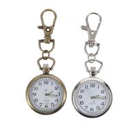 TOYANDONA Reloj de Bolsillo de Enfermería Pequeño Llavero de Cuarzo Colgante de Aleación Acero Blanco y Verde Antiguo Diseño Vintage para Personal Médico y Estudiantes Accesorio Funcional