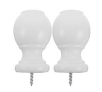 TOYANDONA Remates de Barra de Cortina de Madera en Color Claro, Tapa Decorativa para Extremos de Barra de 29 Mm, 2 Piezas para Renovación y Decoración de Cortinas en Hogar, Oficina