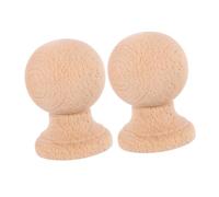 TOYANDONA Remates Decorativos de Madera Maciza para Postes 6x4 Cm, 2 Unidades, Estilo Columna Romana, Remates de Balaustre para Muebles y Escaleras, Accesorios para Decoración del Hogar