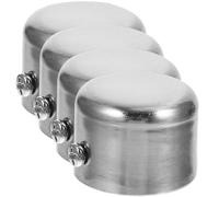 TOYANDONA Remates Metálicos para Barras de Cortina de Ventana 4 Piezas Tapones de Extremo de Barra de Cortina de Acero Inoxidable Electropulido Accesorios Ventanas Montaje Fácil