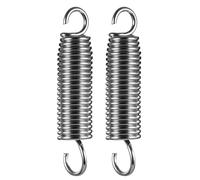 TOYANDONA Resorte del Pedal del Bombo de Batería Fácil de Ensamblar 2 Piezas de Acero Inoxidable Plata Compatible Mayoría de Pedales Interpretación Profesional