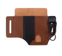 TOYANDONA Riñonera de Almacenamiento de Herramientas de Cuero Marrón Diseño de Gancho Retro para Aventura y Viajes al Aire Libre, Bolsa Práctica y Resistente