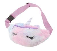 TOYANDONA Riñonera Infantil De Peluche Unicornio Rosa Cierre Metálico | Bolso Ajustable para Niñas en Edad Escolar, Salidas al Aire y Parque Temático Estilo Aleatorio