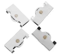 TOYANDONA Rodillos Fabricados en Acero Laminado en Frío para Puertas Corredizas de Vidrio 4 Piezas Movimiento Silencioso y Estable para Puertas Interiores Deslizantes