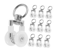 TOYANDONA Ruedas Silenciosas para Cortina Enrollable De Aleación, 20 Piezas, Rodillos Deslizantes Resistentes, Compatibles Rieles Rectos y Curvos, Accesorios Prácticos para Cortinas Hogar y Oficina