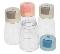 TOYANDONA Salero Dosificador de Condimentos 4 Piezas, Botellas Dosificadoras de Cocina Tapa, Material Seguro Transparente, Diseño Práctico para Uso Doméstico y Barbacoa al Color Aleatorio