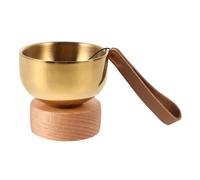 TOYANDONA Santuarios para Mascotas Minicuenco de Latón Cuenco Tibetano con Campana Portátil Hermoso Accesorio de Meditación Decoración del Hogar para Uso Diario