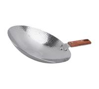 TOYANDONA Sartén Wok de Acero Inoxidable para Cocinar Multifuncional Diseño Moderno y Fácil de Transportar Adecuado para Uso en Casa Aire Libre