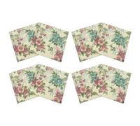 TOYANDONA Servilletas de Papel Calidad y Buena Absorción Estampado Floral, 40 Unidades Patrones Creativos y Colores Vibrantes Ideales para Banquetes y Fiestas
