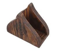 TOYANDONA Servilletero de Madera Maciza Vertical Dispensador Rústico para Mesa Organizador Decorativo para Cocina Comedor Restaurante y Hogar Soporte Estante para Servilletas