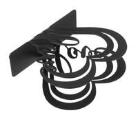 TOYANDONA Servilletero de Metal Negro en Forma de Corazón, Tamaño Compacto 12x10.2x4 Cm, Porta Pañuelos Práctico para Mesa, Adecuado para Restaurante, Cafetería y Uso Doméstico