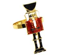 TOYANDONA Servilletero Navideño de Aleación Forma de Cascanueces Anillo para Servilletas Decorativo 1 Pieza Accesorio para Decoración de Mesa en Restaurantes y Celebraciones