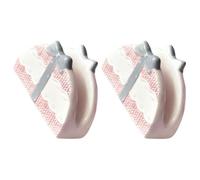 TOYANDONA Servilleteros de Cerámica Rosa Diseño, 2 Piezas, Soporte para Servilletas de Mesa Moderno y Elegante, Adecuado para Decoración de Cocina y Restaurante