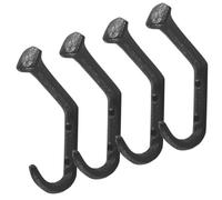 TOYANDONA Set de 4 Ganchos de Almacenamiento de Hierro Fundido Clavo Curvo, Diseño Creativo y Clásico, para Colgar en Pared en Interiores, Jardines y Pasillos