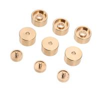 TOYANDONA Set de Accesorios para Trompeta Botón y Cubiertas Superiores de Cobre Dorado, Diseño Práctico y Apariencia Hermosa para Instrumentos Musicales
