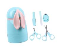 TOYANDONA Set De Cuidado De Uñas Para Ñiño - Kit De 5 Piezas Cortauñas, y Tijeras En Azul - Seguro y Ligero Para Recién Nacidos - Herramientas Esenciales Para Manicura y Aseo Infantil