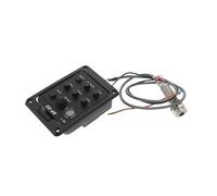 TOYANDONA Sistema de Captación de Guitarra Acústica con Pastilla Piezoeléctrica bajo Puente, Preamplificador Integrado con Ecualizador de 3 Bandas y Afinador Digital, Accesorio para