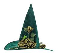 TOYANDONA Sombrero De Bruja De Vid Decoración De Brujas Sombrero De Bruja De Fiesta Sombrero De Bruja Ligero Sombreros De Mago Verde Sombrero De Bruja Malvada Franela Accesorios Portátil