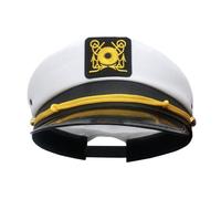 TOYANDONA Sombrero de Capitán Unisex Ajustable de Poliéster Bordado para Disfraces Fiestas Halloween y Cosplay Gorra Marinera para Eventos Temáticos y Navegación